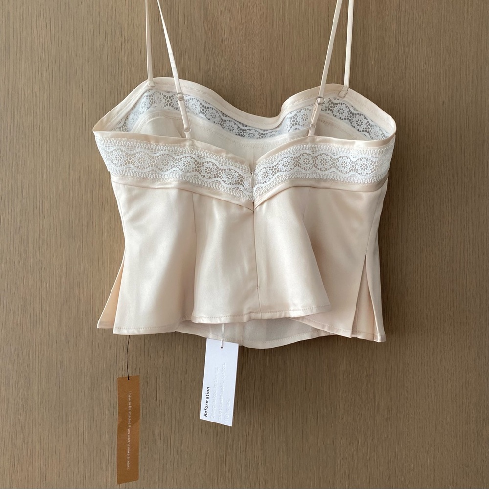 Reformation Meryl Satin Top champagne - Picture 5 of 7